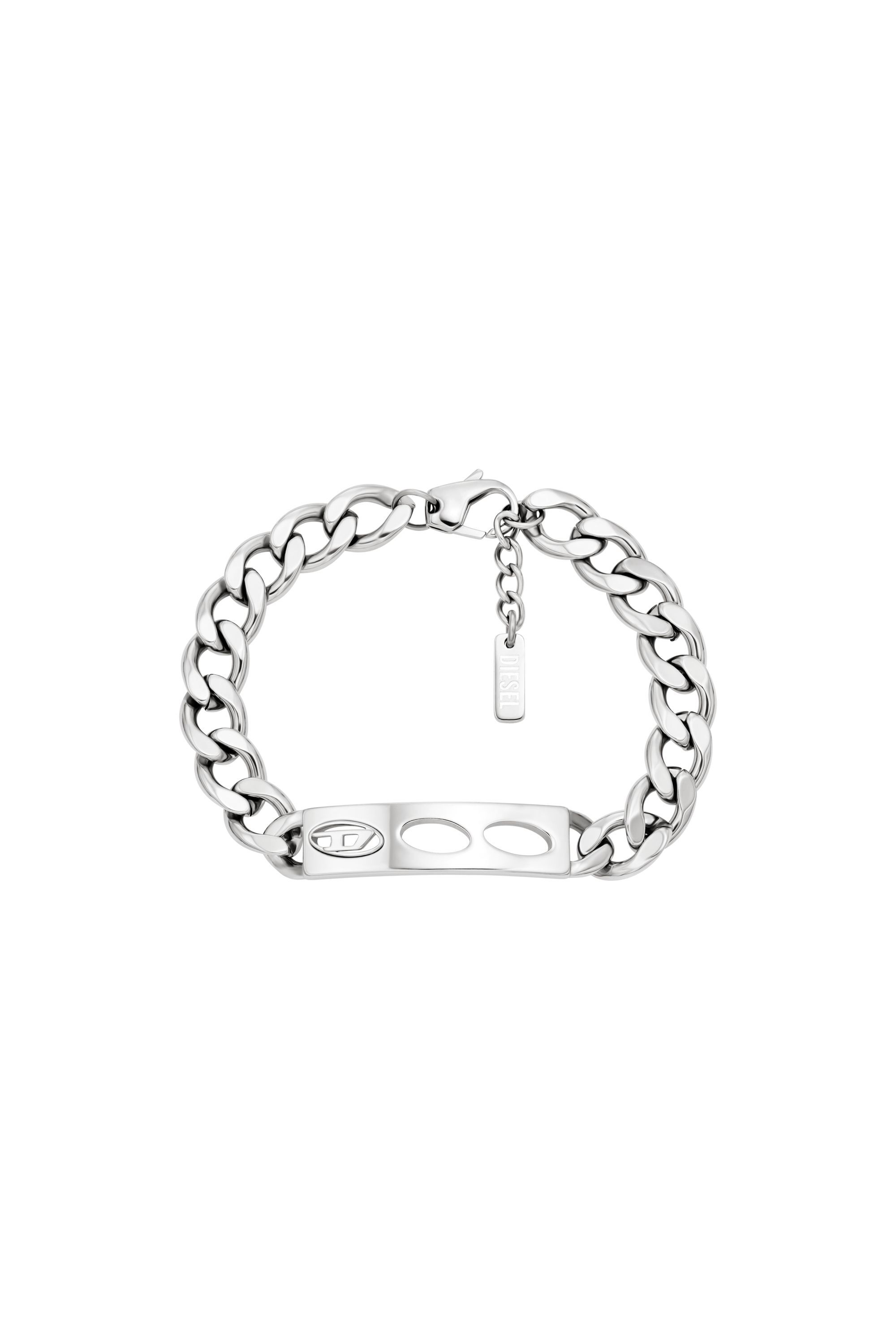 DX166340 JEWELLERY Stainless Steel ID Bracelet｜シルバー