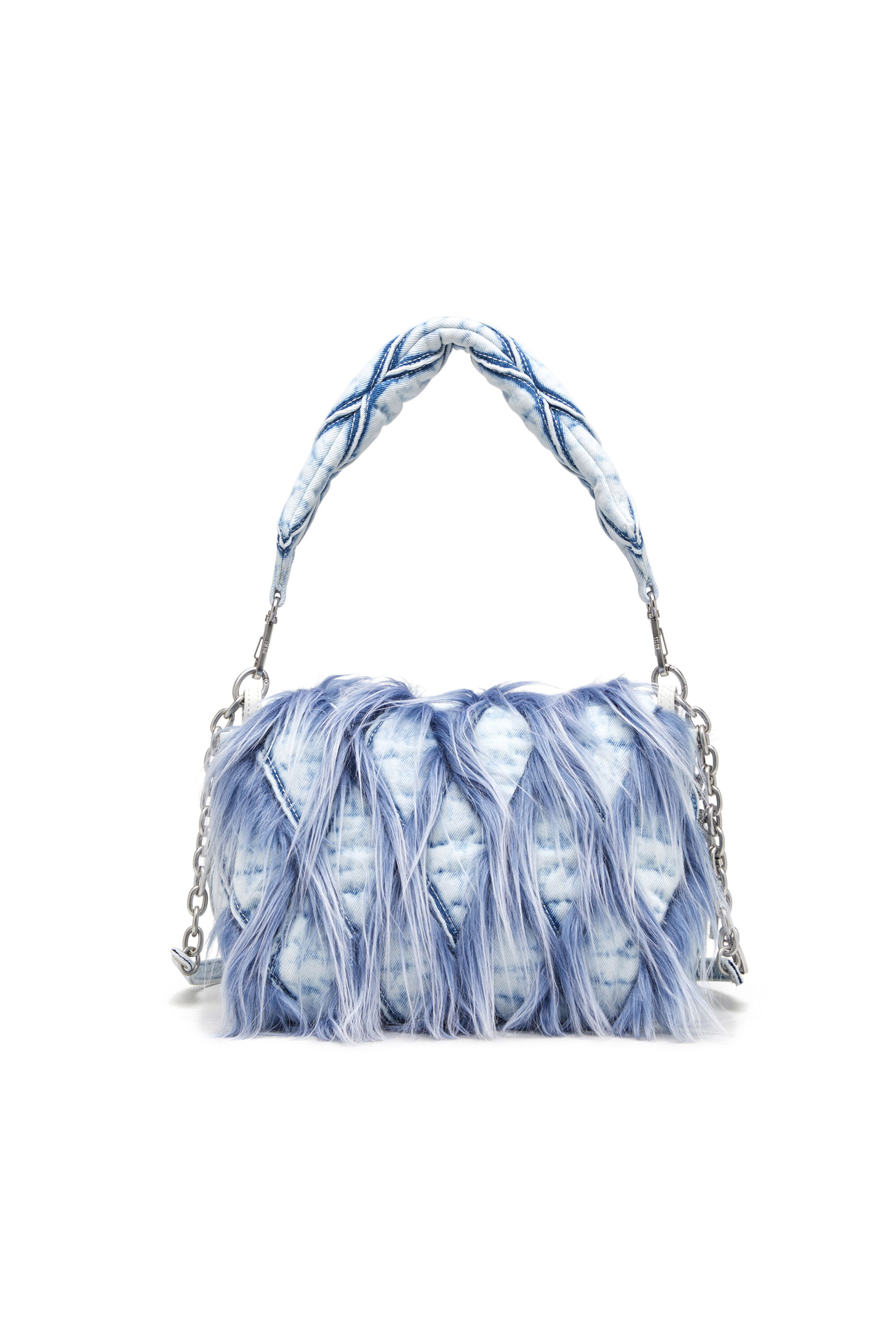 CHARM-D SHOULDER M Charm-D M-Shoulder bag in denim and faux fur