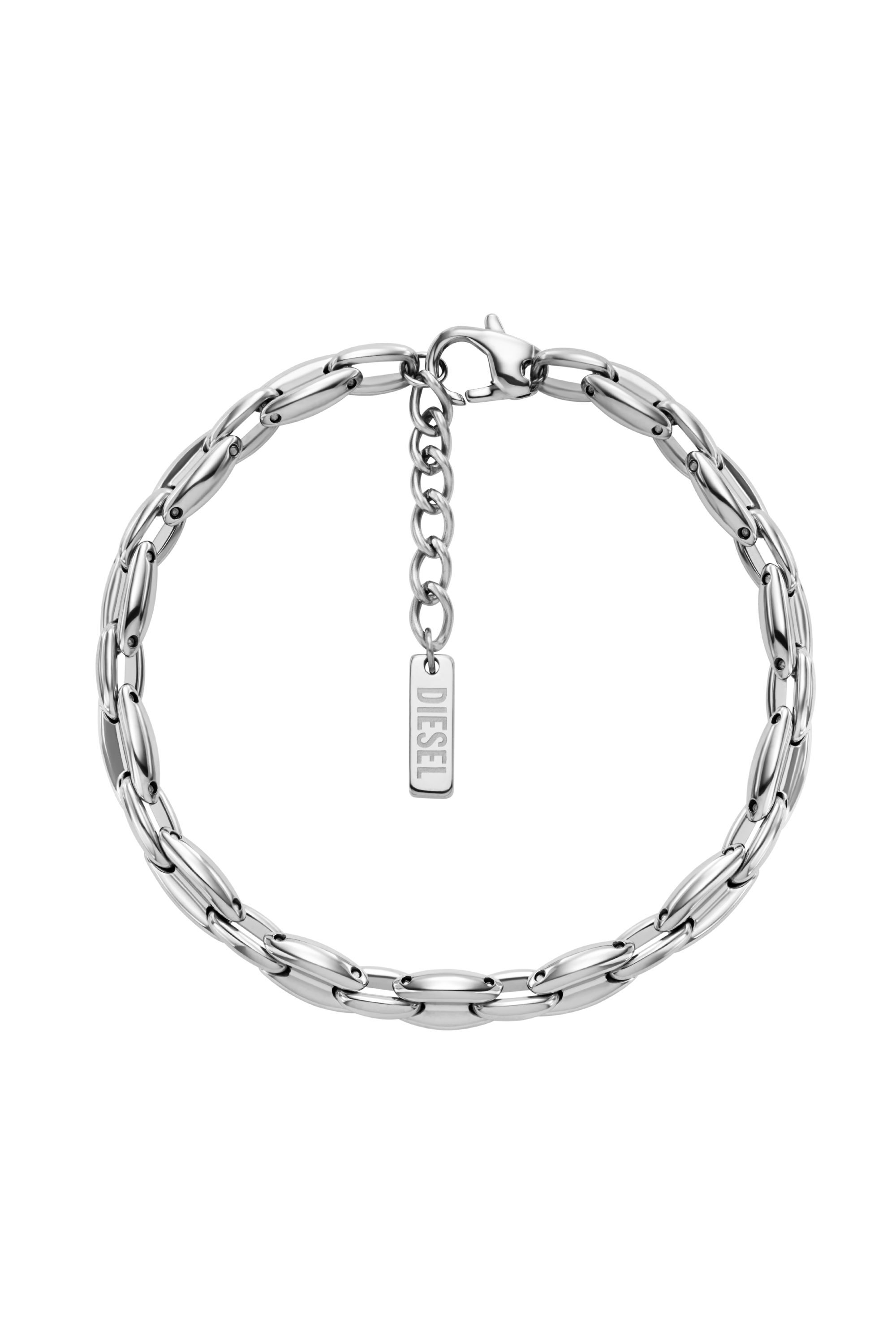 DX1583040 JEWEL Stainless Steel Chain Bracelet｜シルバー