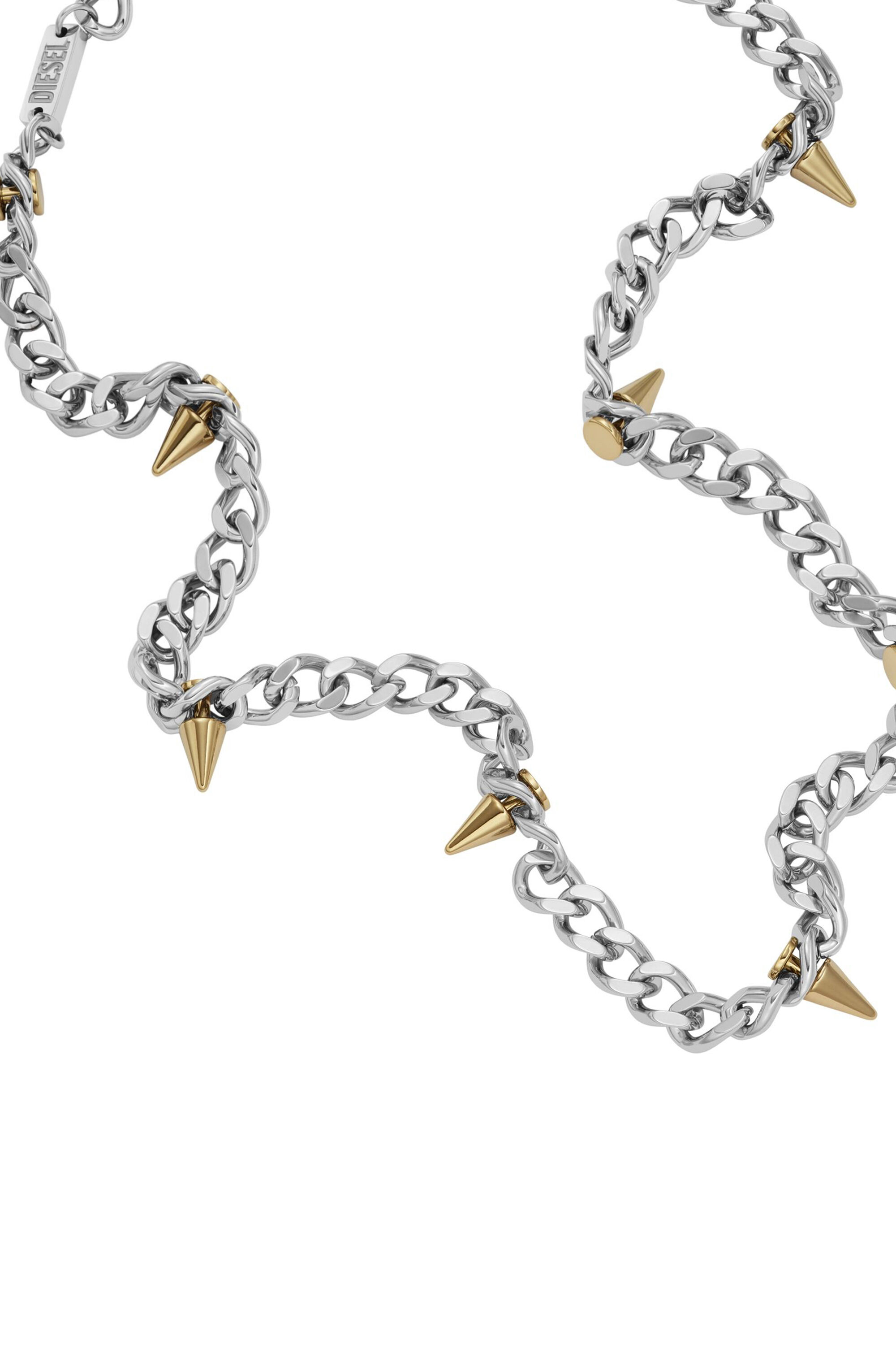 Diesel チェーンネックレスツートンステンレススティール DX1454