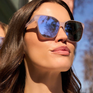 Gia Square Sunglasses | Thistle & Lavender Mirror | DIFF Eyewear