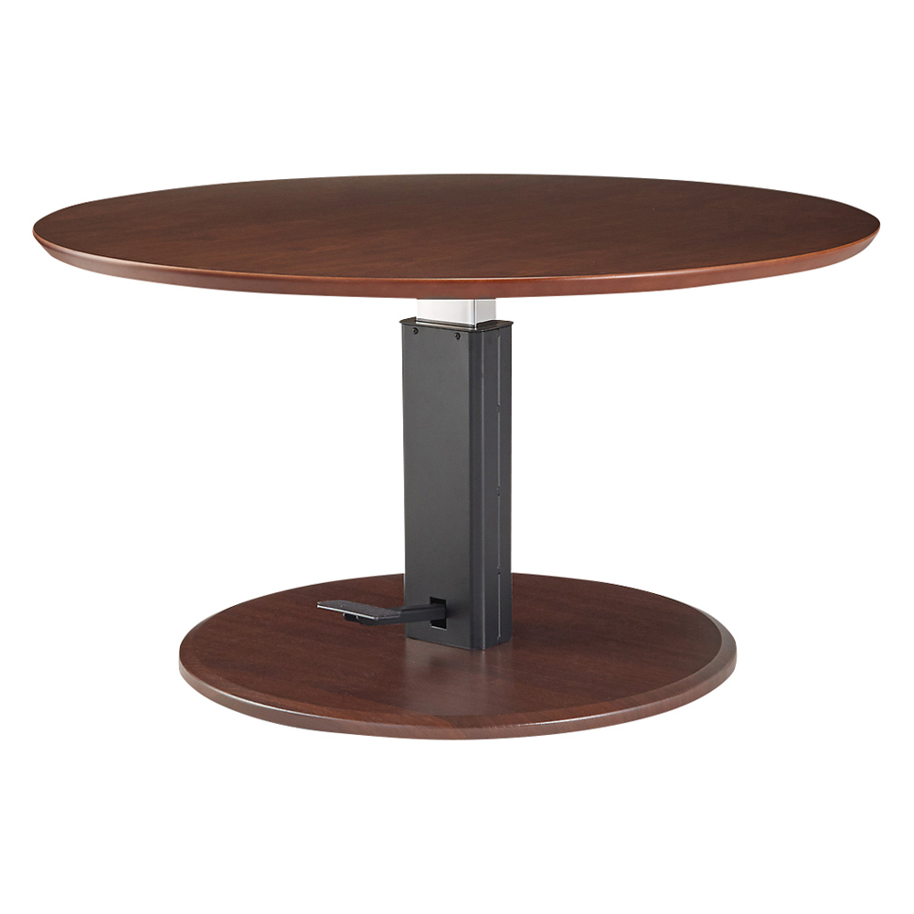 高さ自由自在 カフェスタイルダイニング 丸形昇降テーブル 径90cm