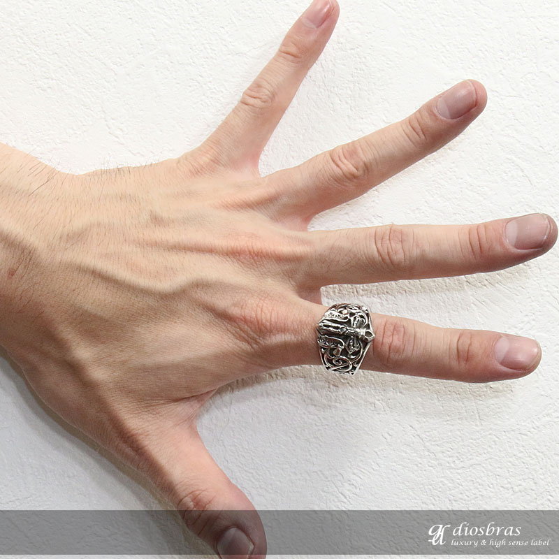 シルバーリング】【スカルリング】【シルバーアクセサリー】スカル