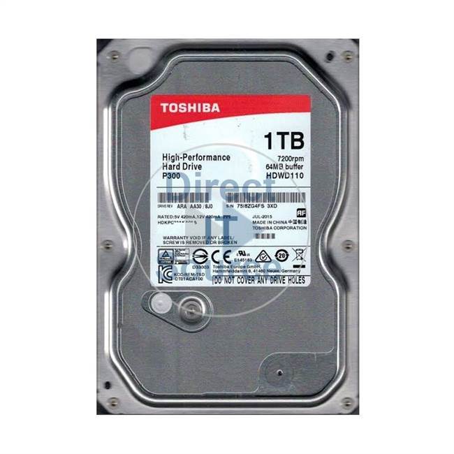 Toshiba HDWD110 - 1TB 7.2K SATA 3.5