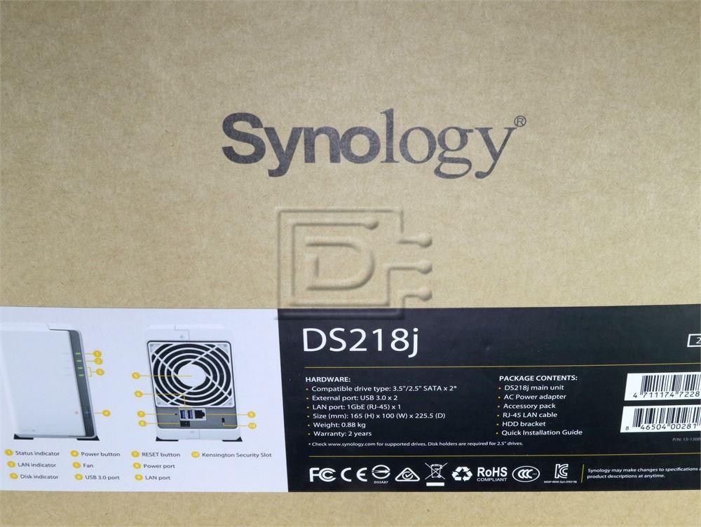 Synology DiskStation DS218J 2-Bay SATA Dual Core NAS Server