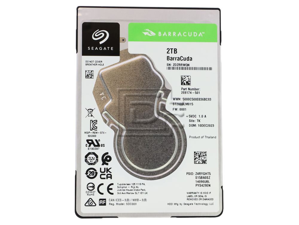 Seagate Barracuda Compute ST2000LM015 2TB 2.5