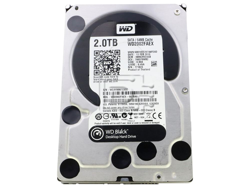Western Digital Caviar Black WD2002FAEX 2000GB / 2TB SATA Hard Disk