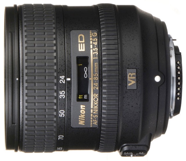 Nikkor 24-85mm f/3.5-4.5G ED VR AF-S Lens Specifications