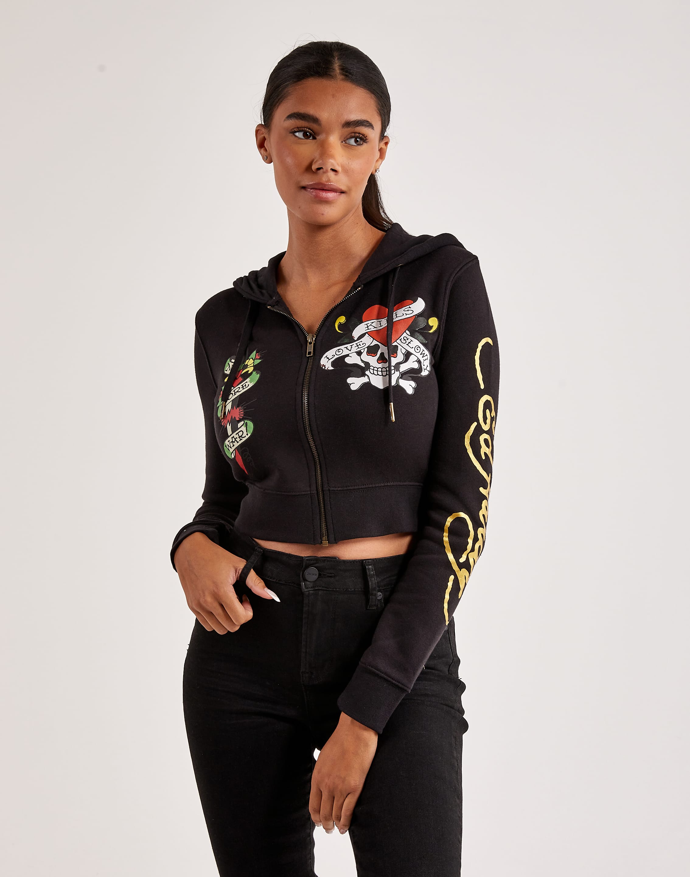 Ed Hardy Skull Full-Zip Fleece Hoodie – DTLR