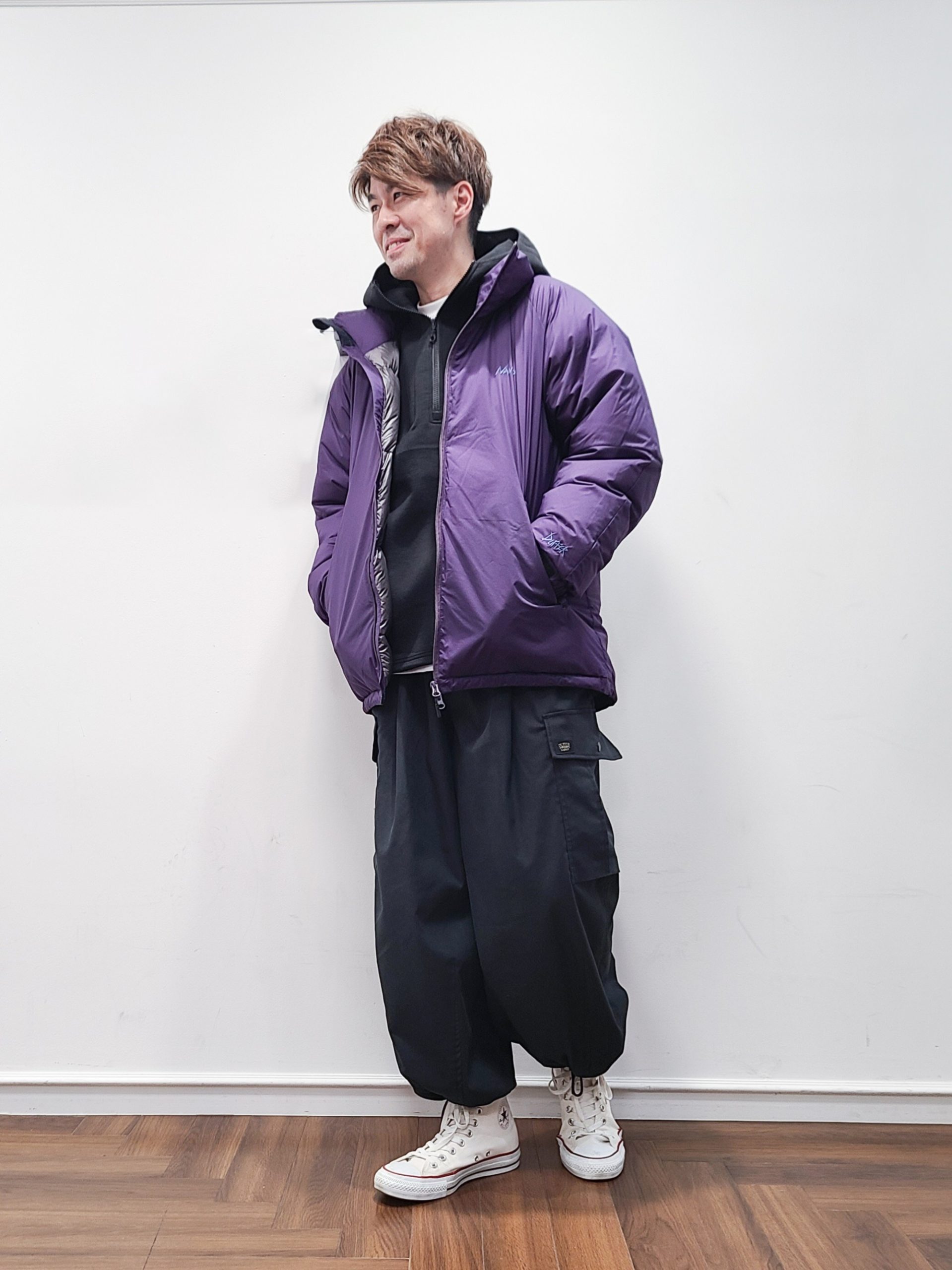 PURPLE】スタンドカラーナンガコーデ【NANGA】 – The DUFFER of St