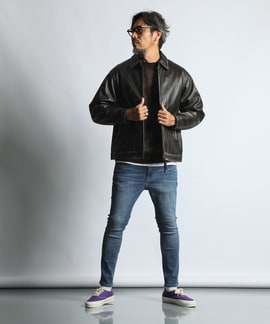 シープスキンレザー シングルライダース ジャケット ｜The DUFFER of