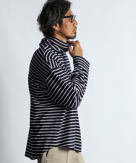 ボーダー タートルネック ロンTEE ｜The DUFFER of St.GEORGE