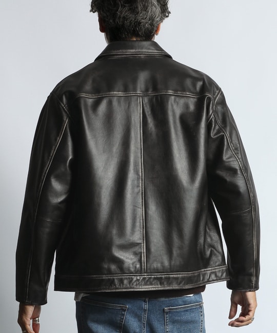 シープスキンレザー シングルライダース ジャケット ｜The DUFFER of