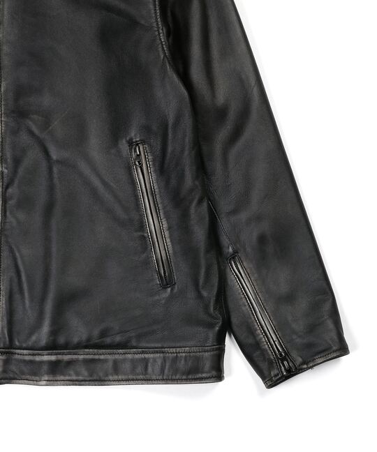 シープスキンレザー シングルライダース ジャケット ｜The DUFFER of