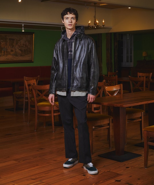 シープスキンレザー シングルライダース ジャケット ｜The DUFFER of