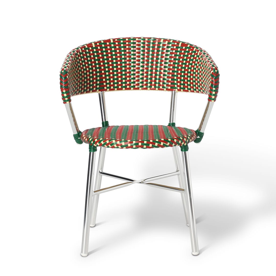 DULTON ONLINE SHOP | ALUMINUM ROUNDISH CHAIR RED/GREEN(RED/GREEN