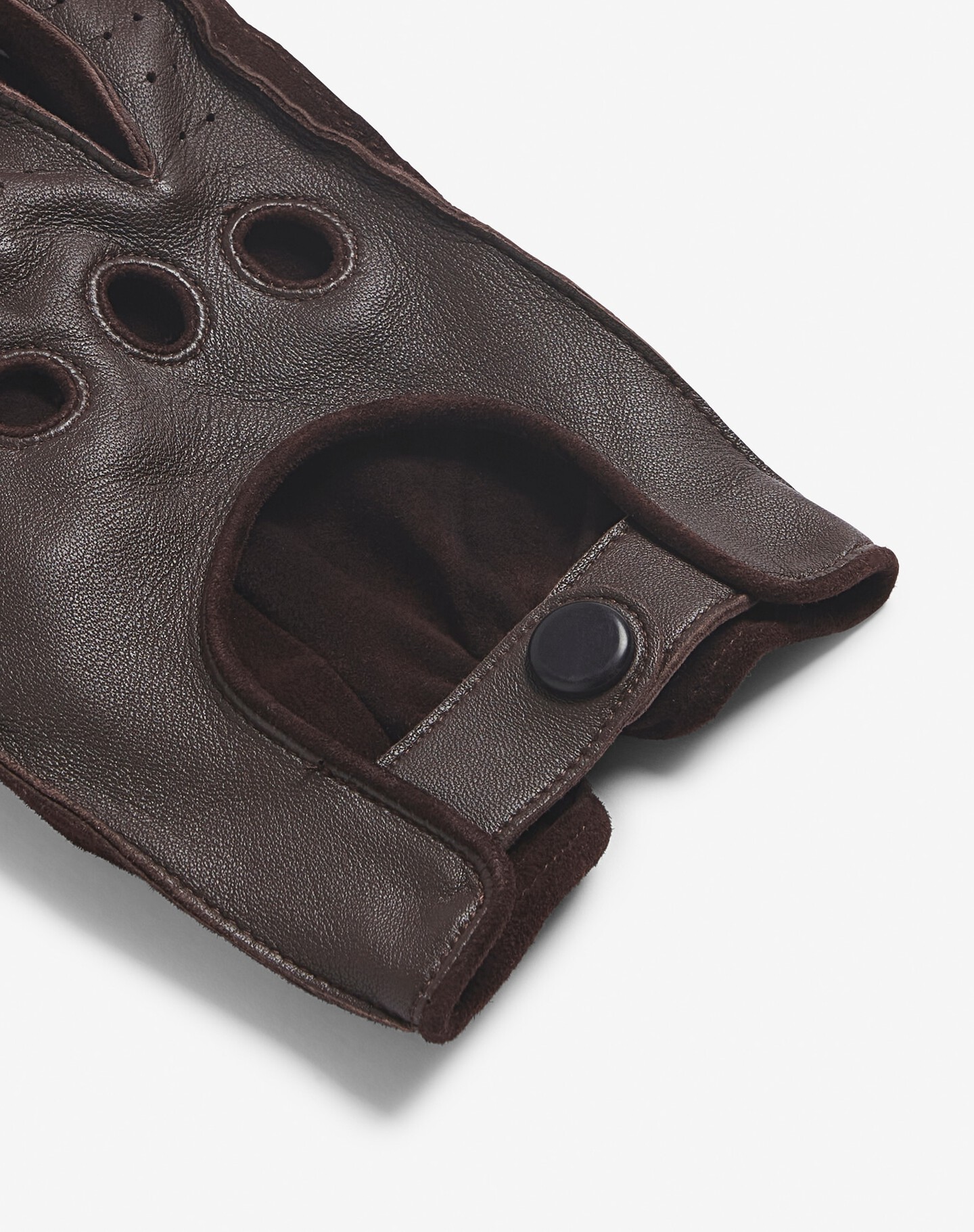 ダンヒル | ダークブラウン レザー ドライビンググローブ メンズ