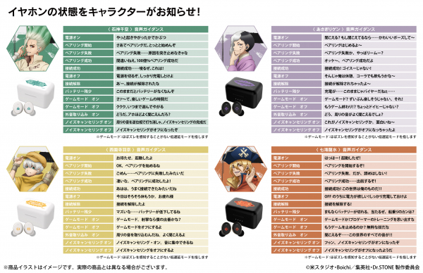 TVアニメ 『Dr.STONE』 新規録り下ろしボイス搭載ワイヤレスイヤホンを