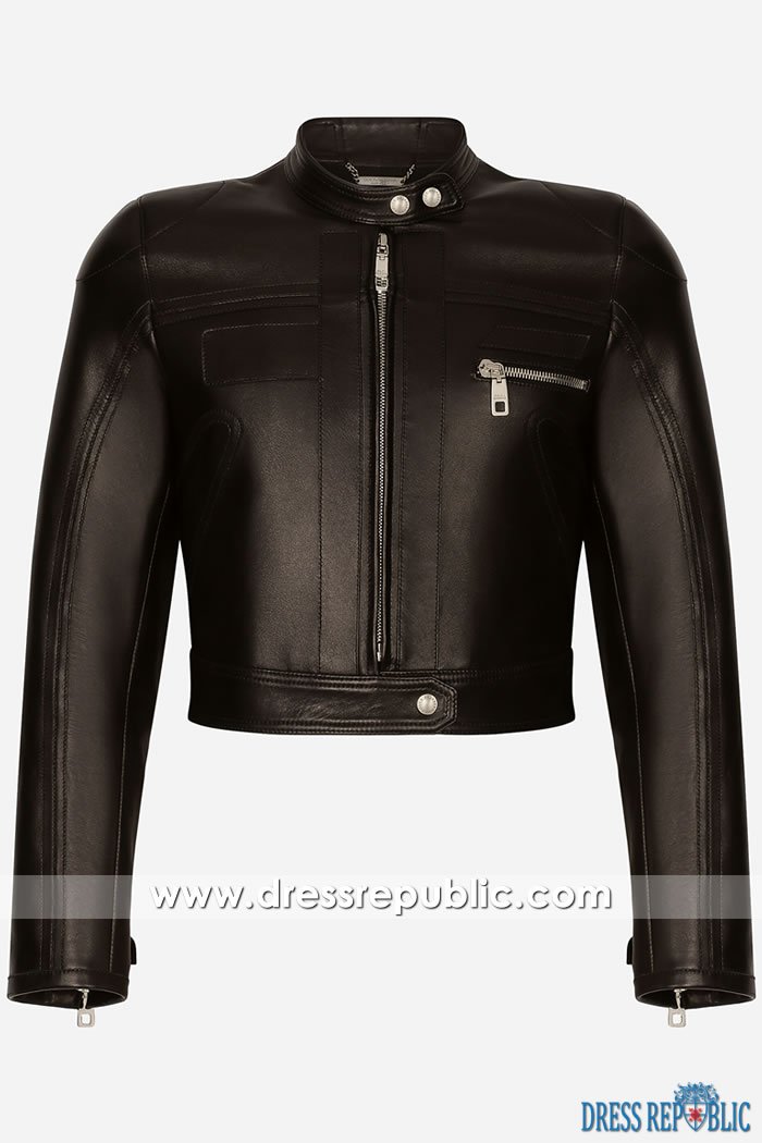 Dolce & Gabbana Nappa Leather Biker Jacket USA, Canada, UK