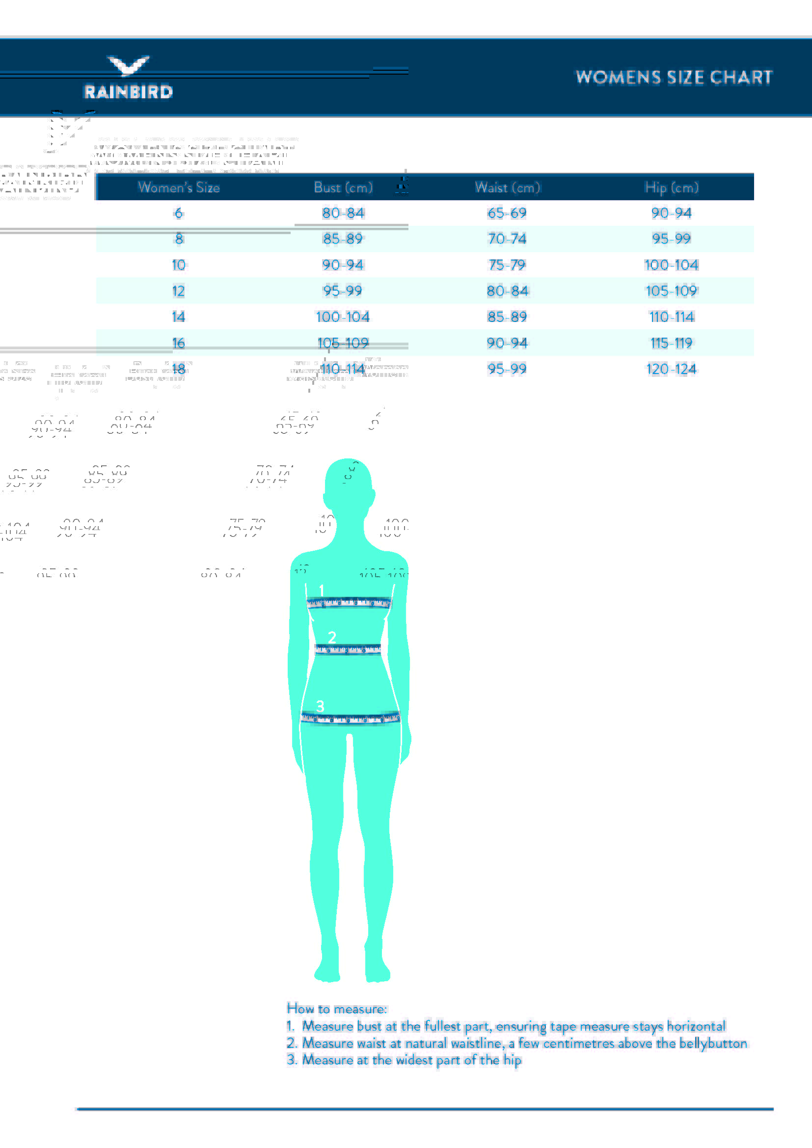 Size Guide - Drift Outdoors