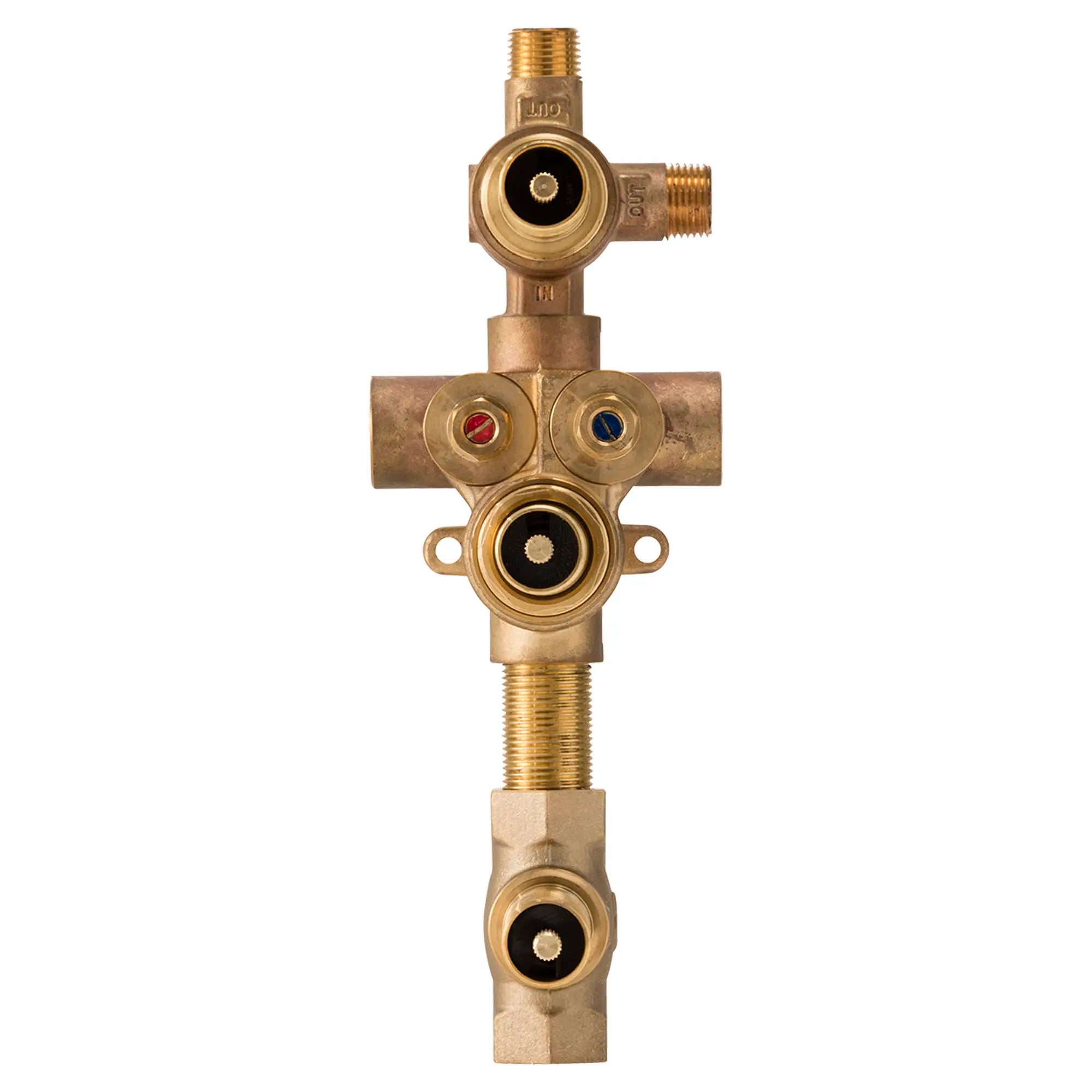 3-handle Thermostatic Rough Valve With 2-way Diverter Shared Functions