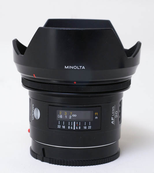 Minolta AF 20mm F2.8 A-mount lens info