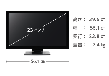 iiyama 23型タッチパネルモニター T2336MSCレンタル ｜ e-タマヤ
