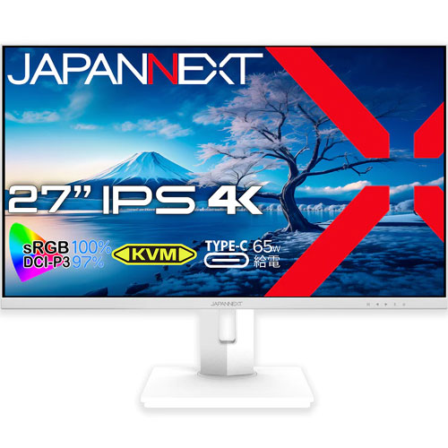 e-TREND｜JAPANNEXT JN-IPS27UHDR-C65W-HSP-W [液晶ディスプレイ 27型