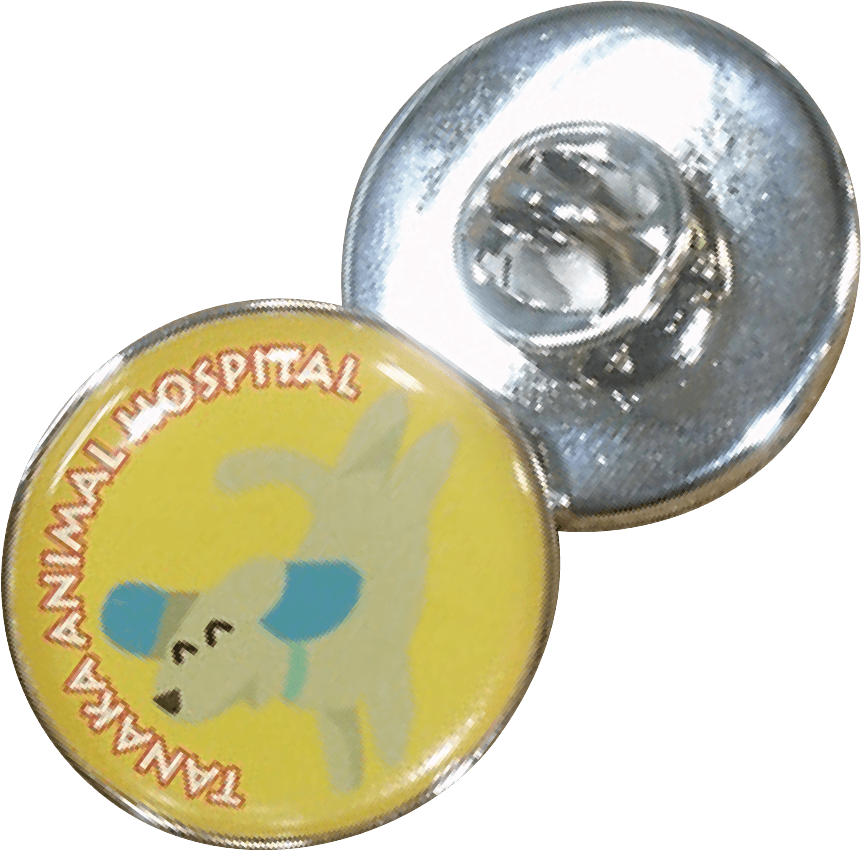 ピンバッジ(ピンズ) 25mm円形 | 缶バッジ製作屋