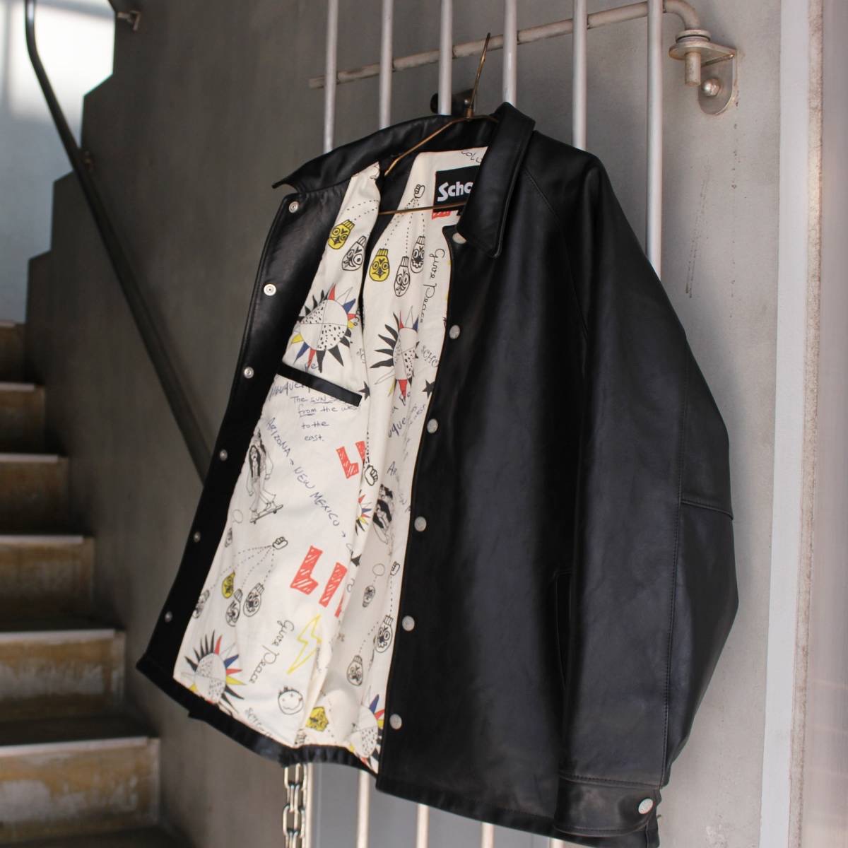 Schott REMI RELIEFレザーコーチジャケット L レザージャケット Schott