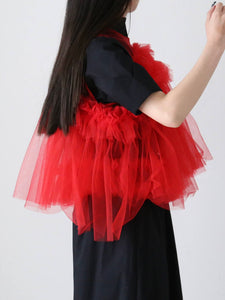 noir kei ninomiya ナイロンチュールトップス [3O-B003-051] – CREER