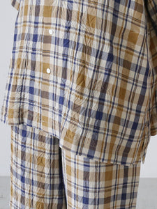 TOUJOURS オープンカラーハーフスリーブビッグカバーオールシャツ