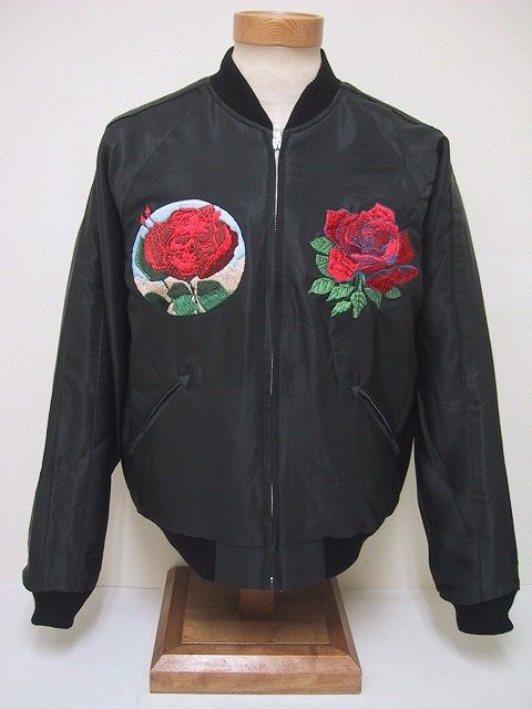 テーラー東洋 スカジャン STANLEY MOUSE BONES AND ROSES×PEACE LOVE