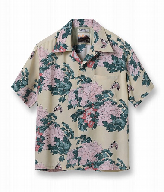 SUN SURF[サンサーフ]×葛飾北斎 アロハシャツ SS39132 牡丹に胡蝶
