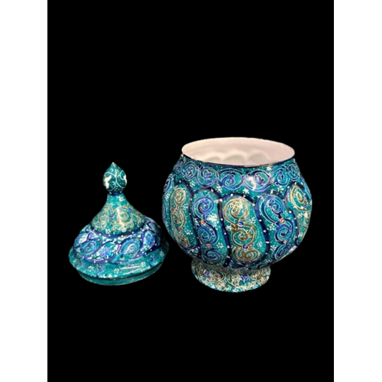 ペルシャ】ミナカリ 小物入れ シアンブルー