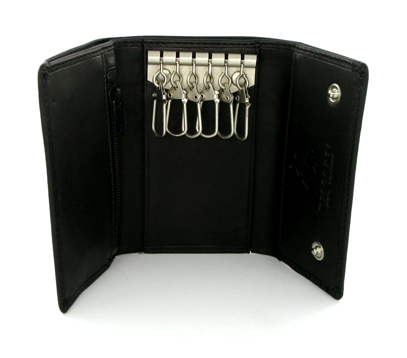 Visconti Polo Black Leather Key Holder Wallet 1178 – Engraveitnow Ltd