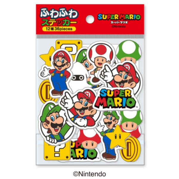 スーパーマリオ ふわふわステッカー ｜ エンスカイショップ