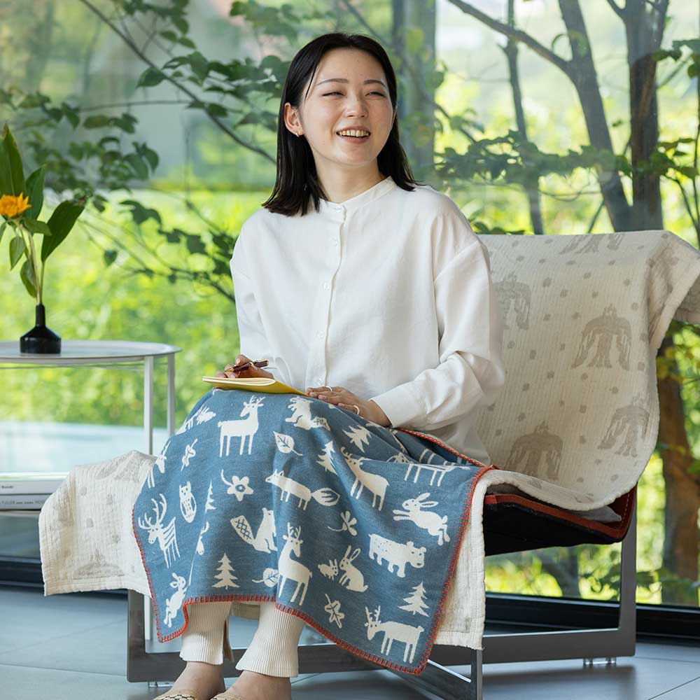 KLIPPAN/クリッパン ライトコットン ミニブランケット フォレスト