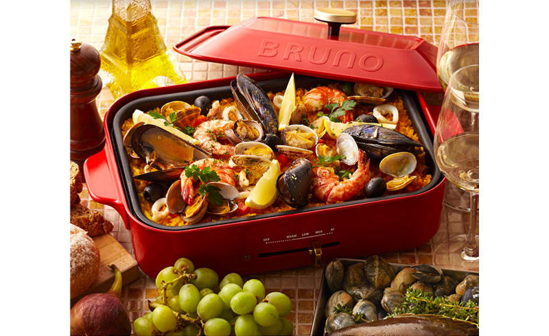 BRUNO BOE021-RD コンパクトホットプレート レッド|エディオン