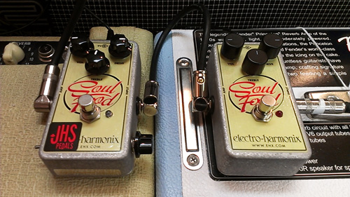 ELECTRO-HARMONIX Soul Food」と「JHS PEDALS Soul Food Meat & 3 Mod