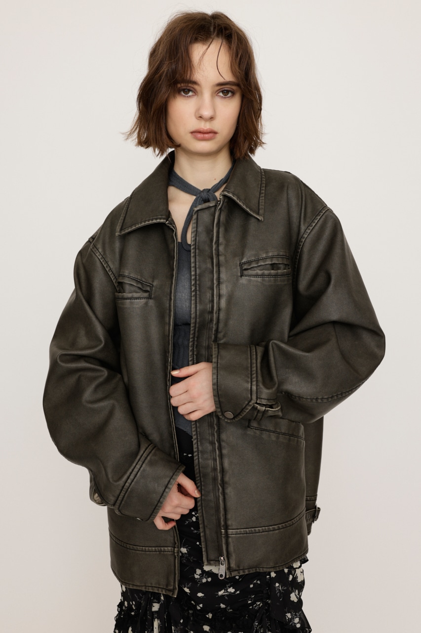 SLY | VINTAGE BOXY F／LEATHER ジャケット (ジャケット ) |SHEL'TTER