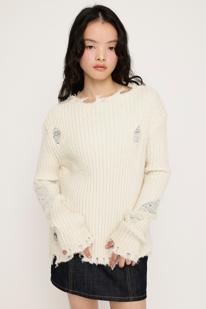 SLY | HEART HOLE 2WAY CRUSH トップス (ニット ) |SHEL'TTER WEBSTORE