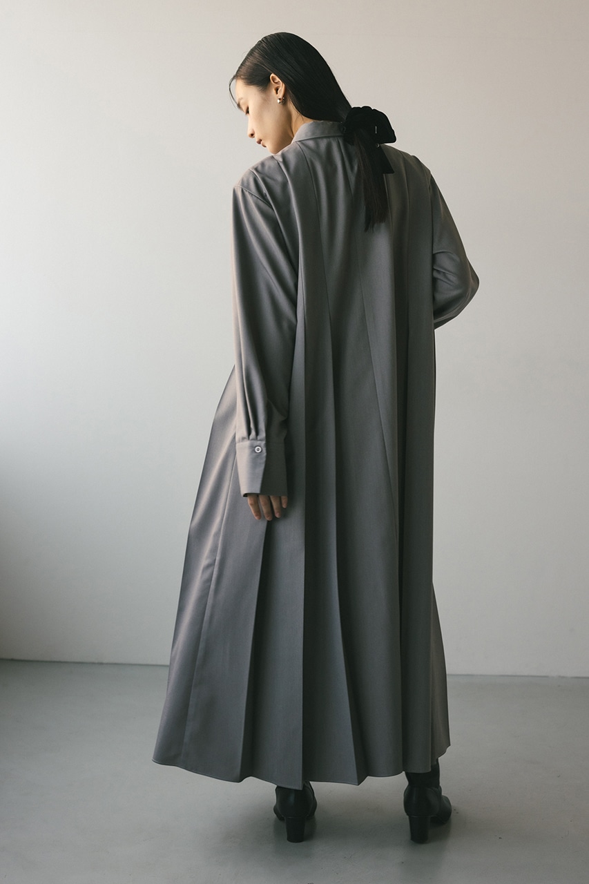 STYLEMIXER | ワイドプリーツシャツワンピース (ワンピース(ロング