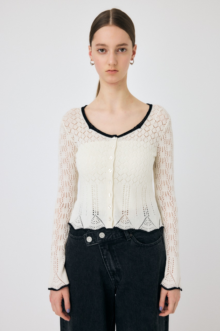 MOUSSY | EYELET LACE ニットトップス (ニット ) |SHEL'TTER WEBSTORE