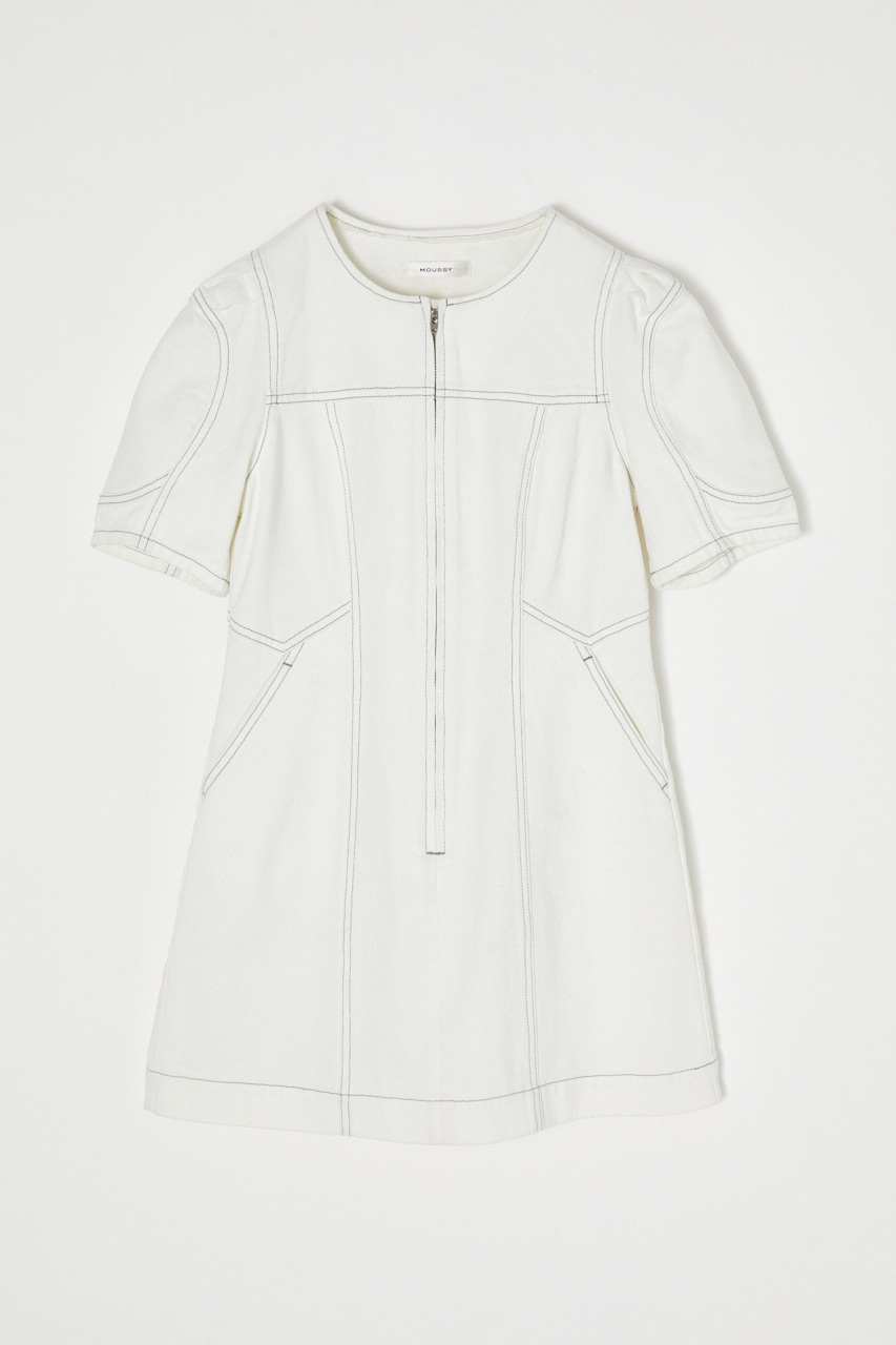 MOUSSY | FRONT ZIP MINI ドレス (ワンピース(ミニ・ミディアム