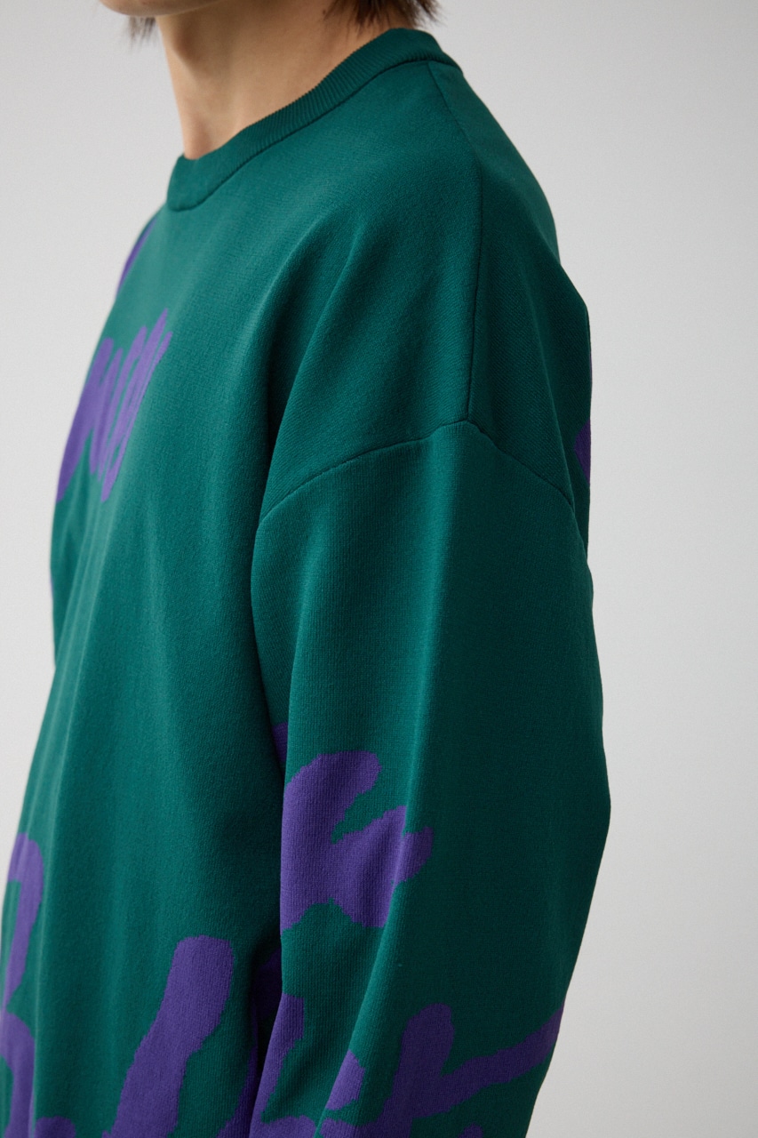 AZUL BY MOUSSY | ジャガードロゴビッグニットトップス (ニット