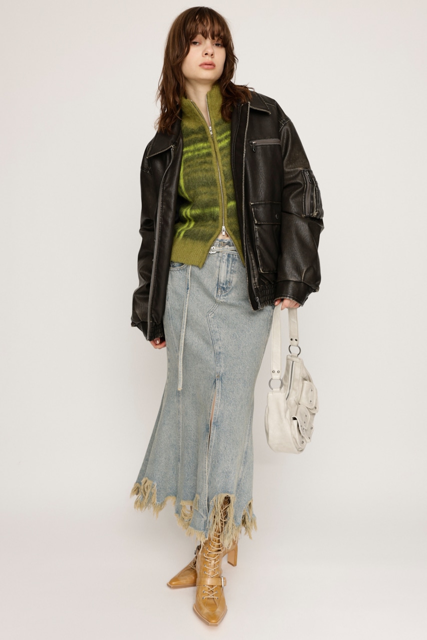 SLY | CHECK JQ STAND ZIP ブルゾン (カーディガン ) |SHEL'TTER WEBSTORE