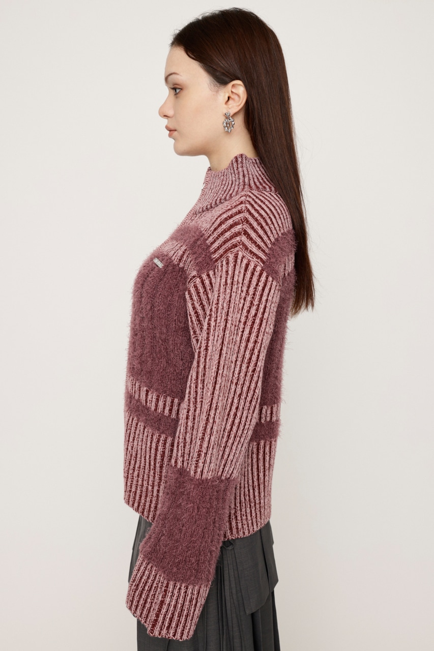 SLY | SHAGGY MIX ZIP UP KNIT トップス (ニット ) |SHEL'TTER WEBSTORE