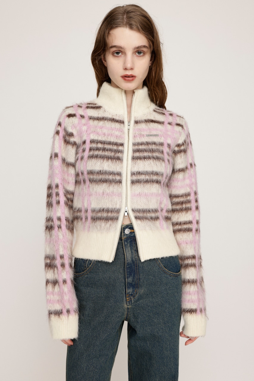SLY | CHECK JQ STAND ZIP ブルゾン (カーディガン ) |SHEL'TTER WEBSTORE