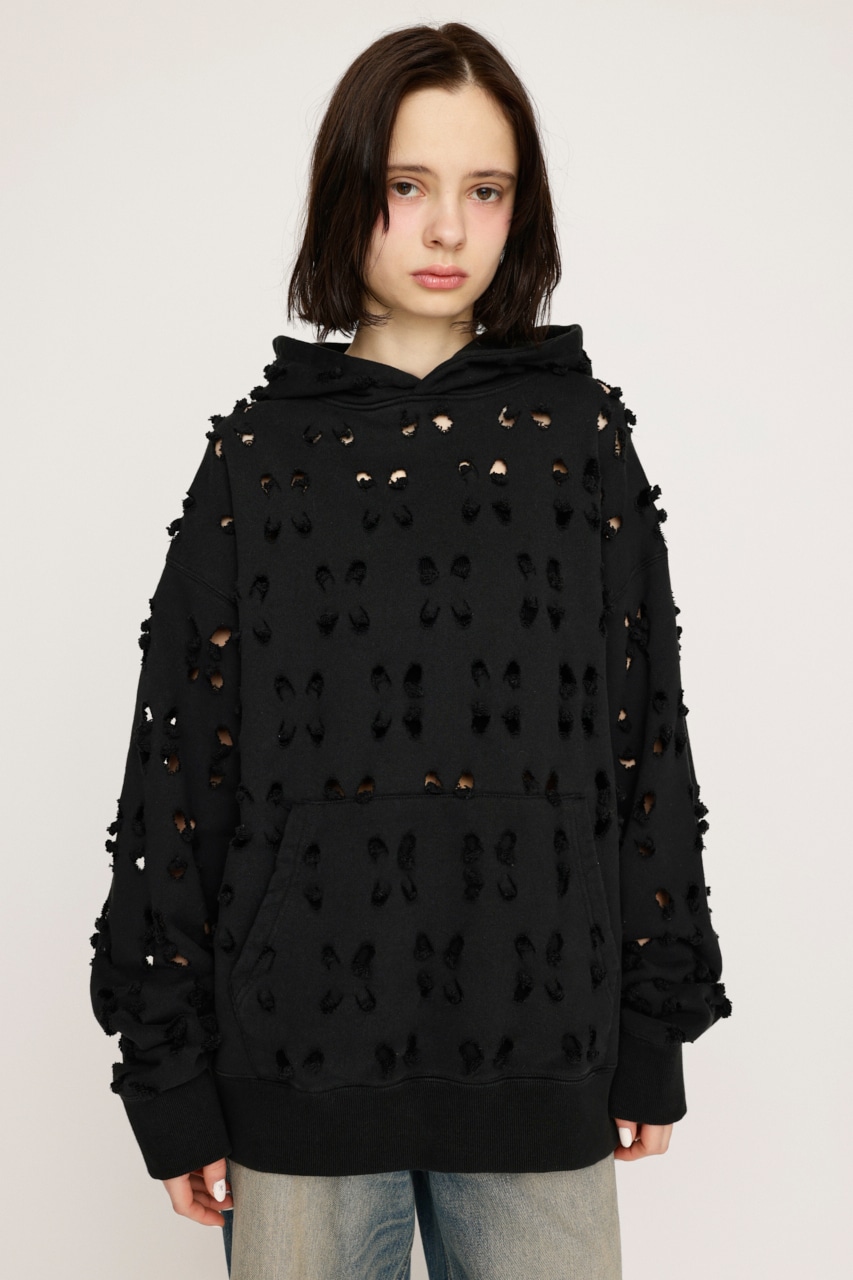 PEARLY GATES 七分袖 クラウドサンダープリント パーカー サイズ0